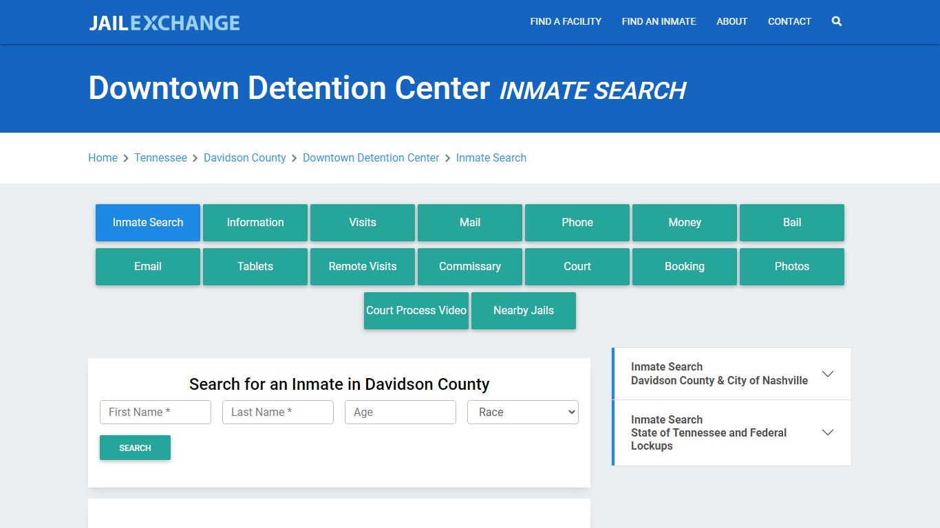 Downtown Detention Center, TN Inmate Search: Roster & Mugshots